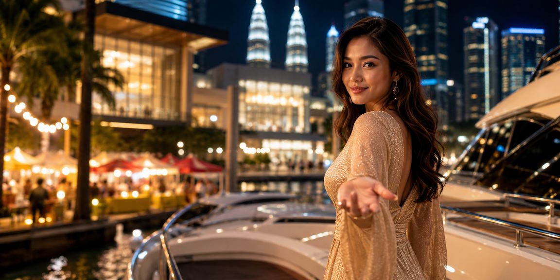 Suasana kasino mewah Kuala Lumpur dengan lampu jackpot gemerlap di nv350