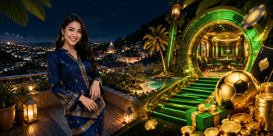 Wanita Malaysia berbaju kurung menikmati permainan kasino dalam talian dari rumah